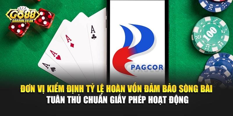 Đơn vị kiểm định tỷ lệ hoàn vốn đảm bảo sòng bài tuân thủ chuẩn giấy phép hoạt động